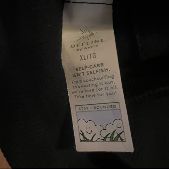 Offline by Aerie wide ribbed hem fitted crop top, short sleeve size XL - Picture 6 of 8